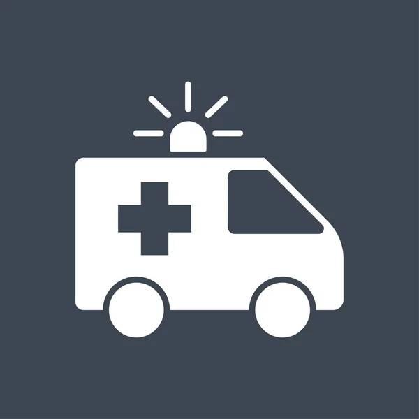 Ambulância Ícone de glifo vetorial relacionado ao carro —  Vetores de Stock