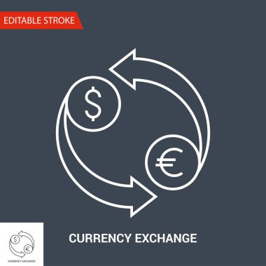 Para değişimi simgesi. İnce Çizgi Vektör ResmiComment