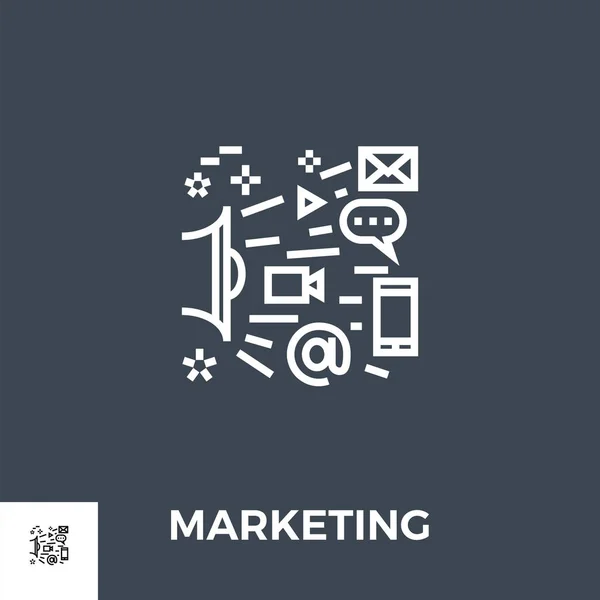 Icône de ligne de marketing — Image vectorielle