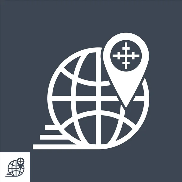 Geo Target Vector Gyph Icon — Archivo Imágenes Vectoriales
