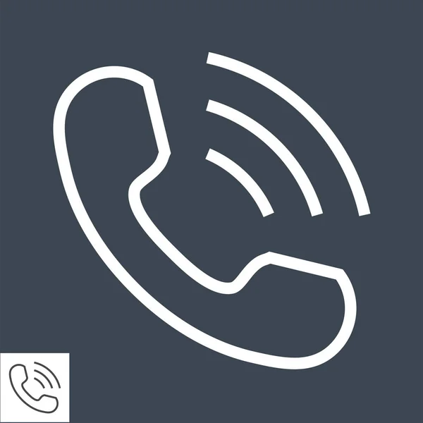 Handset gerelateerde vectorlijn icoon. — Stockvector