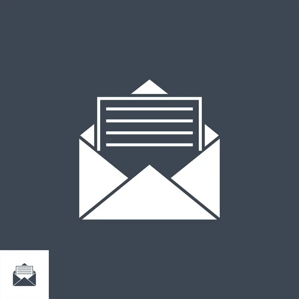 Mail gerelateerde vector glyph icoon. — Stockvector