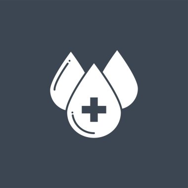 Kan bağışı ile ilgili vektör simgesi.