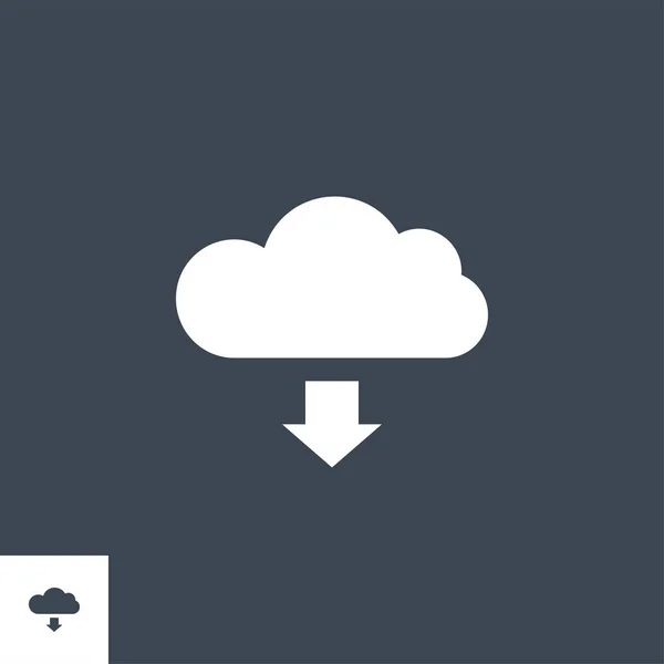 Cloud Storage icono de glifo vectorial relacionado. — Vector de stock