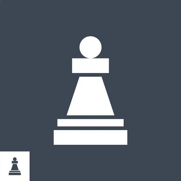 Chess piece pawn Vector Glyph Icon — Stock Vector