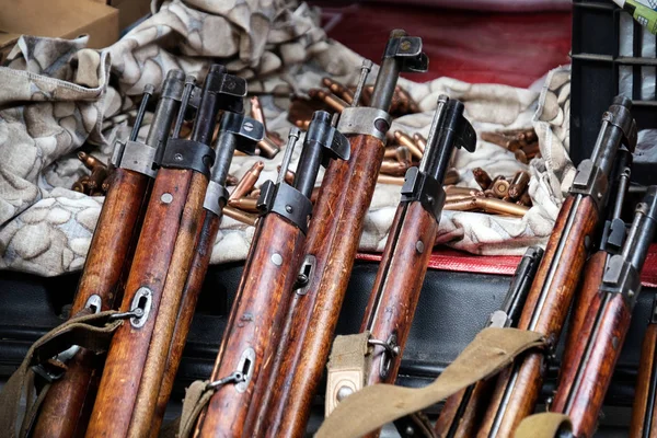 Montón Rifles Retro — Foto de Stock