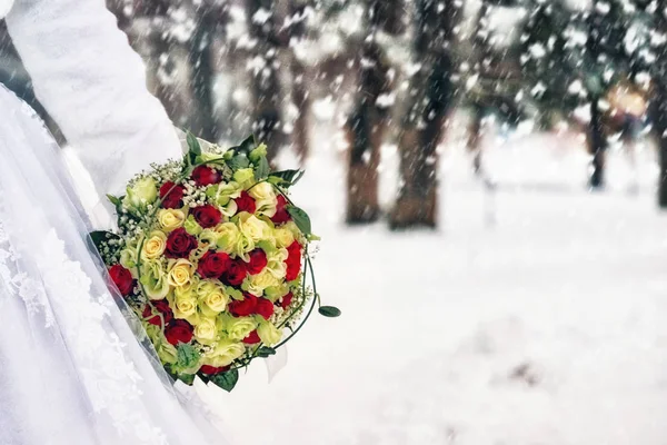 Hermosas Flores Novia Nieve —  Fotos de Stock