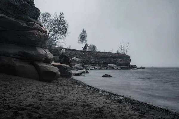 Mystical landscape of the Baltic Sea. Estonia