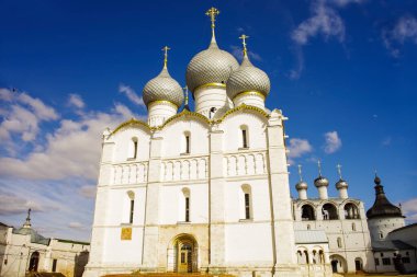 Rostov şehrindeki antik Kremlin. Yaroslavl bölgesi, Rusya