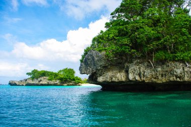 Boracay Adası güneşli bir günde, Filipinler