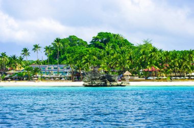Boracay Adası güneşli bir günde, Filipinler