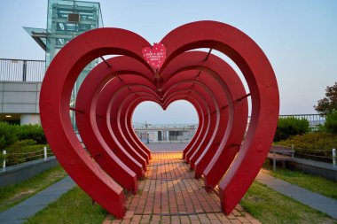 Busan, Güney Kore - Mayıs, 2017 yaklaşık: Sky Park Lotte mağaza Gwangbok üstündeki.