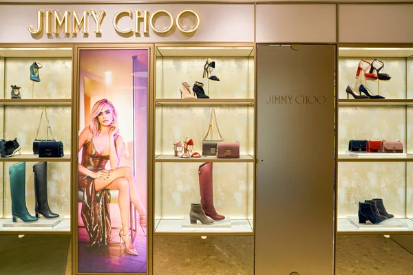 Roma Italia Circa Noviembre 2017 Jimmy Choo Zapatos Exhibición Una — Foto de Stock