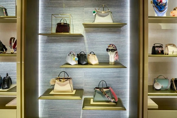 Rome Italy Circa November 2017 Fendi Products Sit Display Second — Stock Photo, Image