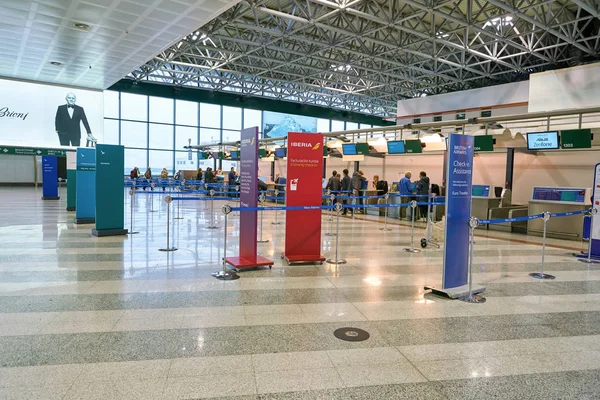 Milan Malpensa Italia Circa Noviembre 2017 Zona Check Aeropuerto Milán — Foto de Stock