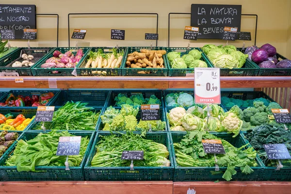 Rom Italien November 2017 Gemüse Einem Lebensmittelgeschäft Rom — Stockfoto