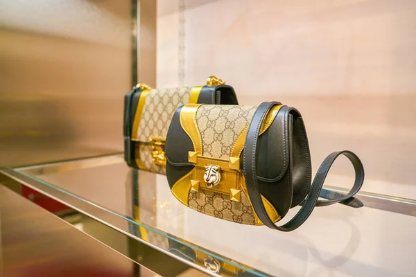 Μιλάνο Ιταλία Circa Νοεμβρίου 2017 Τσάντες Gucci Στην Επίδειξη Στο — Φωτογραφία Αρχείου