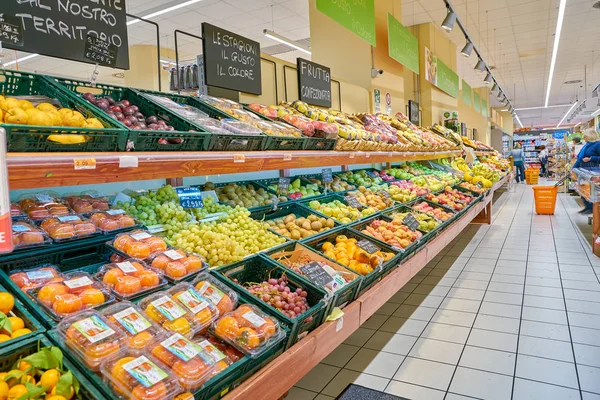 Roma Itália Circa Novembro 2017 Dentro Supermercado Conad Roma — Fotografia de Stock