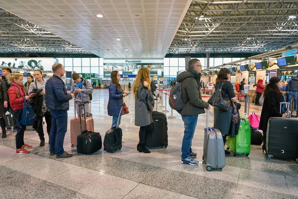 Mailand Malpensa Italien November 2017 Check Bereich Flughafen Mailand Malpensa — Stockfoto