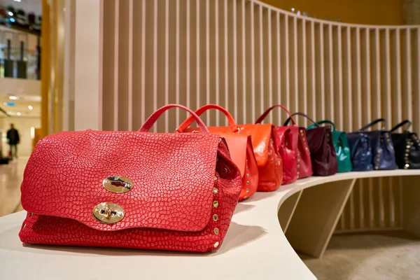 Рим Италия Circa November 2017 Zanellato Bags Display Second Flagship — стоковое фото