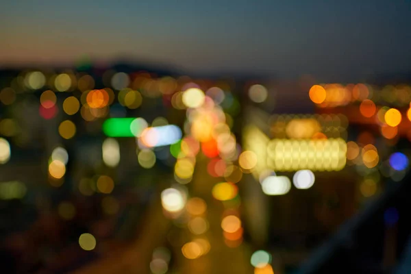 Defokussierter Blick Auf Busan Bei Nacht — Stockfoto