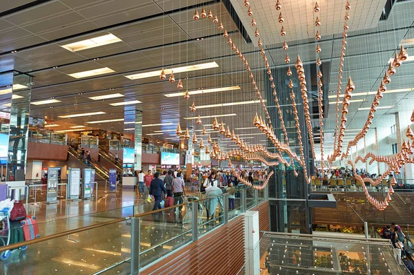 Singapore November 2015 Kinetic Rain Singapore Changi Airport — Stock Photo, Image