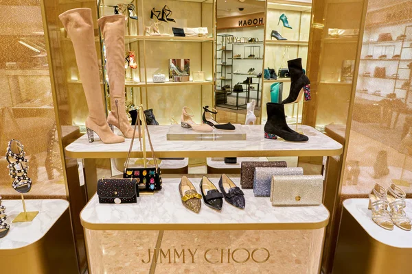 Roma Italia Circa Noviembre 2017 Jimmy Choo Zapatos Exhibición Una — Foto de Stock