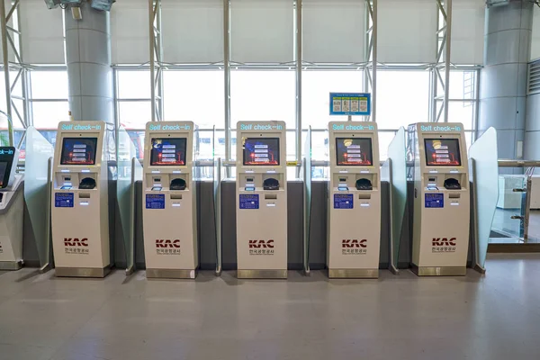 Pusan Jižní Korea Cca Květen 2017 Self Check Kiosky Gimhae — Stock fotografie