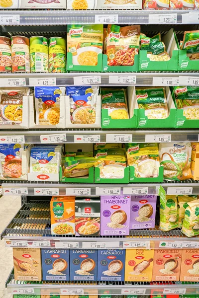 Roma Italia Circa Noviembre 2017 Puestos Llenos Productos Alimenticios Ven —  Fotos de Stock