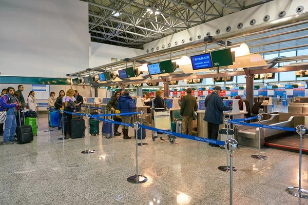 Milánó Malpensa Olaszország November 2017 Check Területe Milánó Malpensa Repülőtér — Stock Fotó