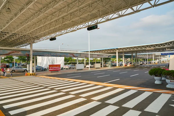 Busão Coréia Sul Circa Maio 2017 Aeroporto Internacional Gimhae Durante — Fotografia de Stock