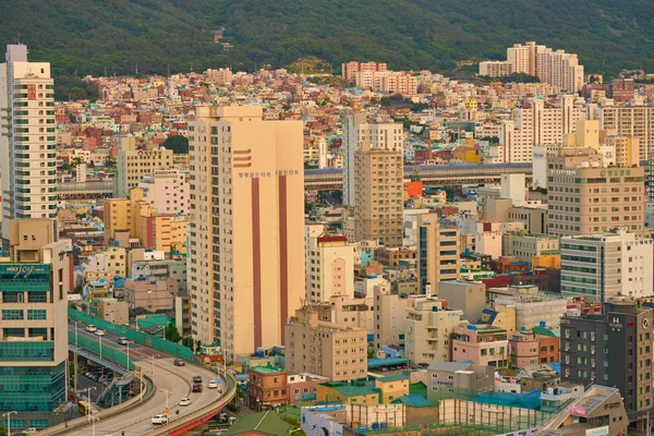 Widzenia Busan Korea Południowa Circa Maja 2017 Busan Lotte Department — Zdjęcie stockowe