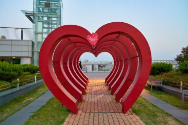 Busan, Güney Kore - Mayıs, 2017 yaklaşık: Sky Park Lotte mağaza Gwangbok üstündeki.