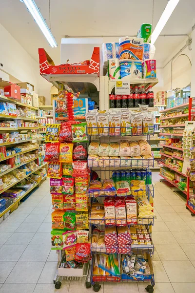 Roma Italia Circa Noviembre 2017 Puestos Llenos Productos Alimenticios Ven —  Fotos de Stock