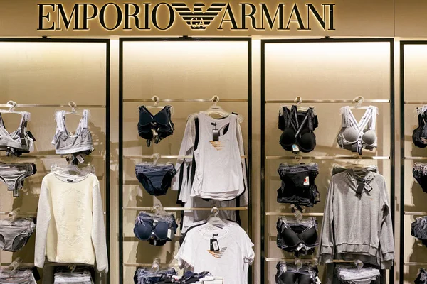 Roma Itália Circa Novembro 2017 Roupa Interior Emporio Armani Exposição — Fotografia de Stock