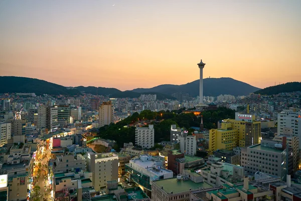 2017 釜山ロッテ百貨店からの眺め ソウル釜山 旧称は韓国の 番目の最も人口の多い都市です — ストック写真