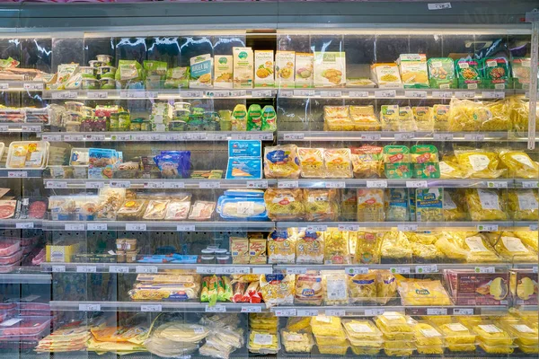 Рим Італія Близько 2017 Листопада Кіосків Заповнені Харчових Продуктів Видно — стокове фото