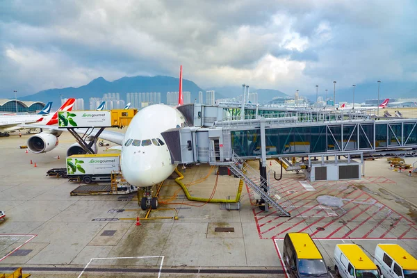 Hong Kong China Circa Februari 2019 Qantas Airbus A380 800 — Stockfoto