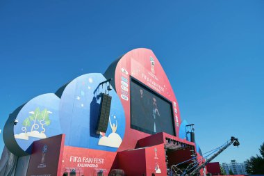 Kaliningrad, Rusya - Haziran 2018: Kalininingrad 'da Fifa Fan Festivali.