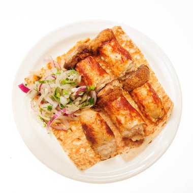 Beyaz arka plan üzerinde izole gıda