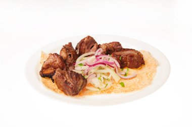 Beyaz arka plan üzerinde izole gıda