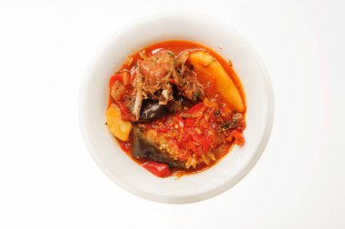 Beyaz arka plan üzerinde izole gıda