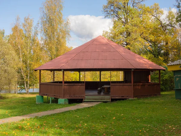 Trä Bersån Att Koppla Parken Hösten — Stockfoto