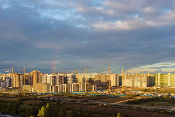 Morning Sky City Construction Site — Stock Photo, Image