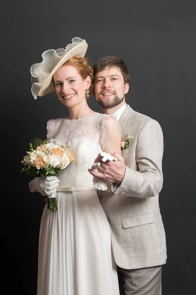 Retrato Una Pareja Día Boda — Foto de Stock