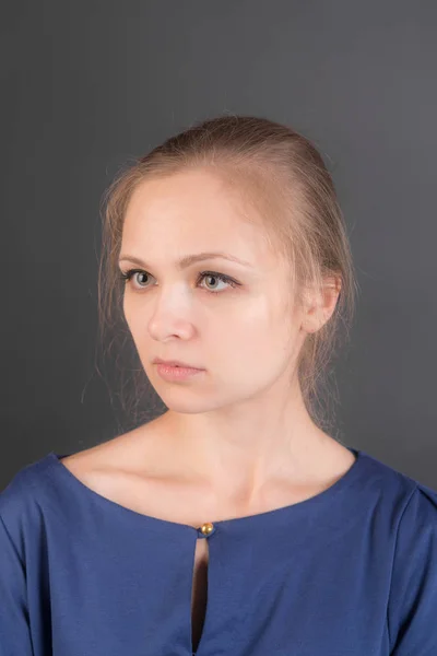 Portrait Girl Black Background — Stock Photo, Image