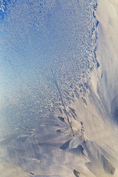 Absztrakt Jég Textúra Üveg Télen Közelről — Stock Fotó
