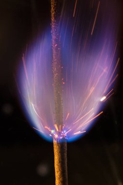 soyut yangın portre