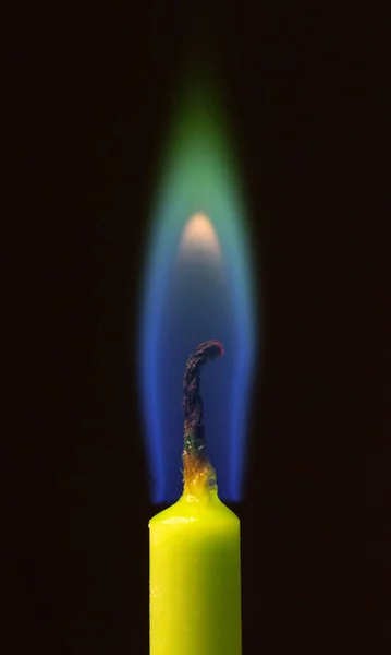 Color candle flame — Stock Photo, Image