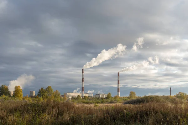 Autumn industrial landscape — Stock Photo, Image